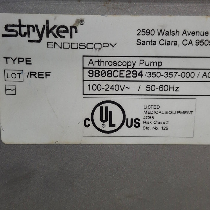 Stryker Stryker 350-357-000 Arthroscopy Pump Surgical Equipment reLink Medical