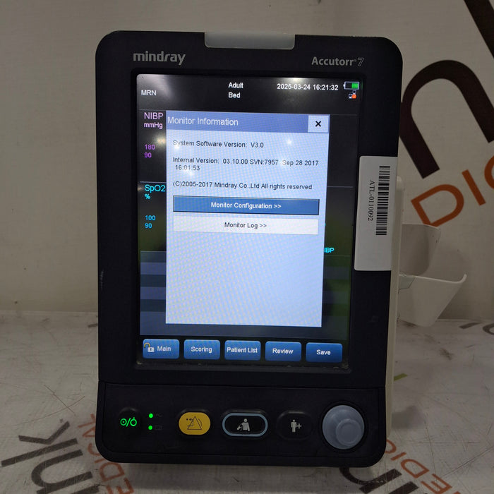 Mindray Mindray Accutorr 7 Vital Signs Monitor Patient Monitors reLink Medical