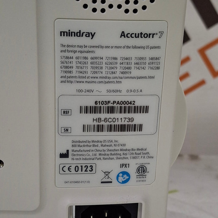 Mindray Mindray Accutorr 7 Vital Signs Monitor Patient Monitors reLink Medical