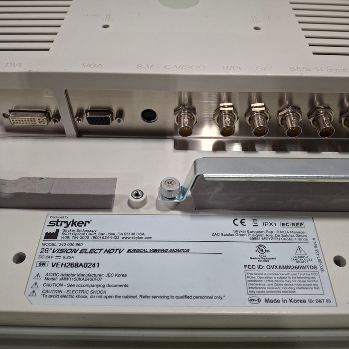 Stryker Stryker 26" Vision Elect HD Flat Panel Monitor Rigid Endoscopy reLink Medical