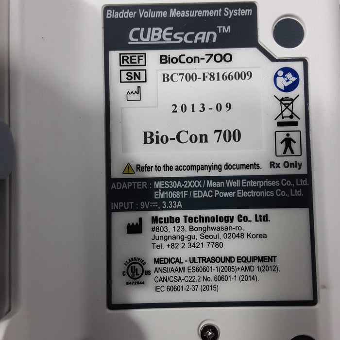 Medline Medline CubeScan BioCon 700 Bladder Scanner Surgical Equipment reLink Medical
