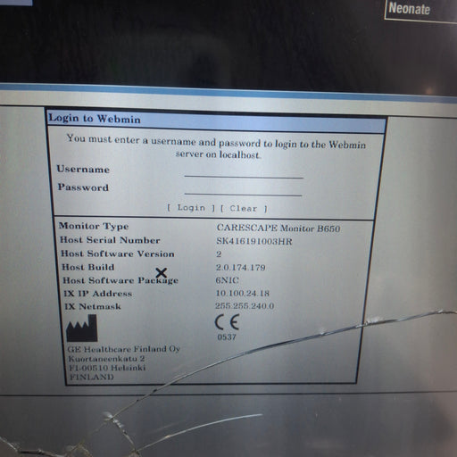 GE Healthcare GE Healthcare Carescape B650 Neonatal Care Patient Monitor Patient Monitors reLink Medical