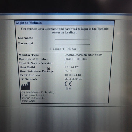 GE Healthcare GE Healthcare Carescape B650 Neonatal Care Patient Monitor Patient Monitors reLink Medical