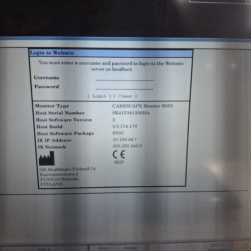 GE Healthcare GE Healthcare Carescape B650 Neonatal Care Patient Monitor Patient Monitors reLink Medical