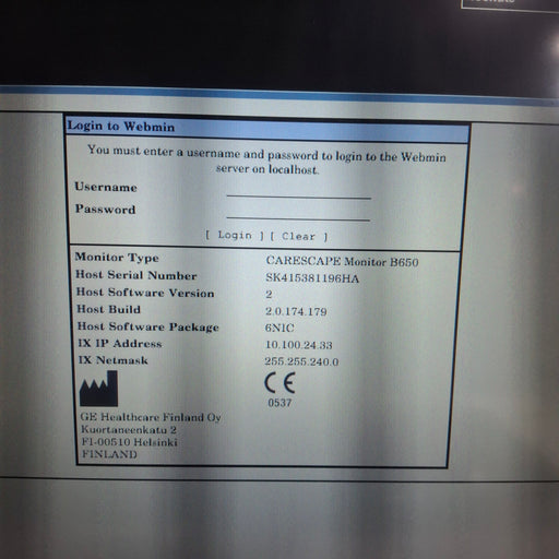 GE Healthcare GE Healthcare Carescape B650 Neonatal Care Patient Monitor Patient Monitors reLink Medical