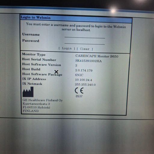 GE Healthcare GE Healthcare Carescape B650 Neonatal Care Patient Monitor Patient Monitors reLink Medical