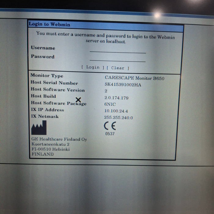 GE Healthcare GE Healthcare Carescape B650 Neonatal Care Patient Monitor Patient Monitors reLink Medical