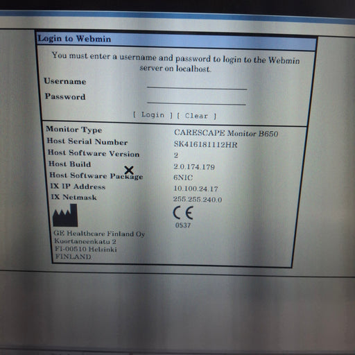 GE Healthcare GE Healthcare Carescape B650 Neonatal Care Patient Monitor Patient Monitors reLink Medical