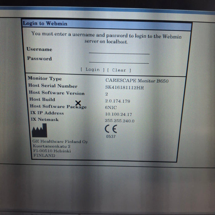 GE Healthcare GE Healthcare Carescape B650 Neonatal Care Patient Monitor Patient Monitors reLink Medical