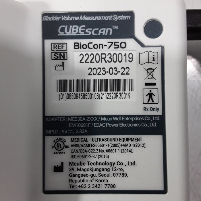 Medline Medline CubeScan BioCon 750 Bladder Scanner Surgical Equipment reLink Medical