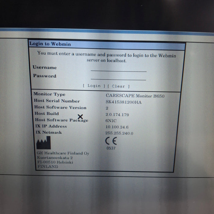 GE Healthcare GE Healthcare Carescape B650 Neonatal Care Patient Monitor Patient Monitors reLink Medical