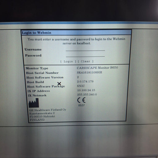 GE Healthcare GE Healthcare Carescape B650 Neonatal Care Patient Monitor Patient Monitors reLink Medical