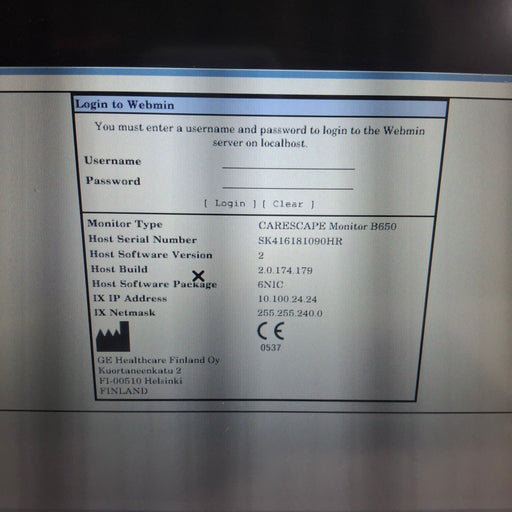 GE Healthcare GE Healthcare Carescape B650 Neonatal Care Patient Monitor Patient Monitors reLink Medical