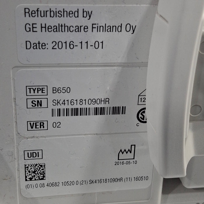 GE Healthcare GE Healthcare Carescape B650 Neonatal Care Patient Monitor Patient Monitors reLink Medical