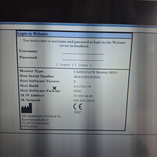 GE Healthcare GE Healthcare Carescape B650 Neonatal Care Patient Monitor Patient Monitors reLink Medical