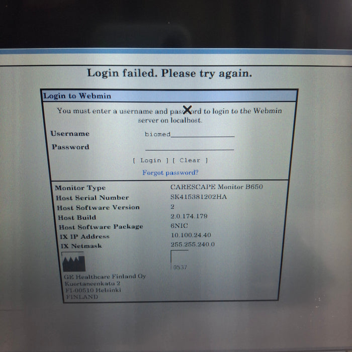 GE Healthcare GE Healthcare Carescape B650 Neonatal Care Patient Monitor Patient Monitors reLink Medical