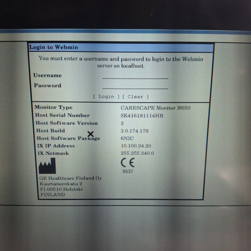 GE Healthcare GE Healthcare Carescape B650 Neonatal Care Patient Monitor Patient Monitors reLink Medical
