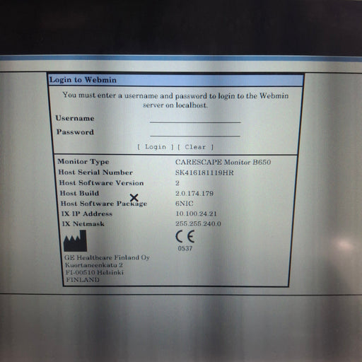 GE Healthcare GE Healthcare Carescape B650 Neonatal Care Patient Monitor Patient Monitors reLink Medical