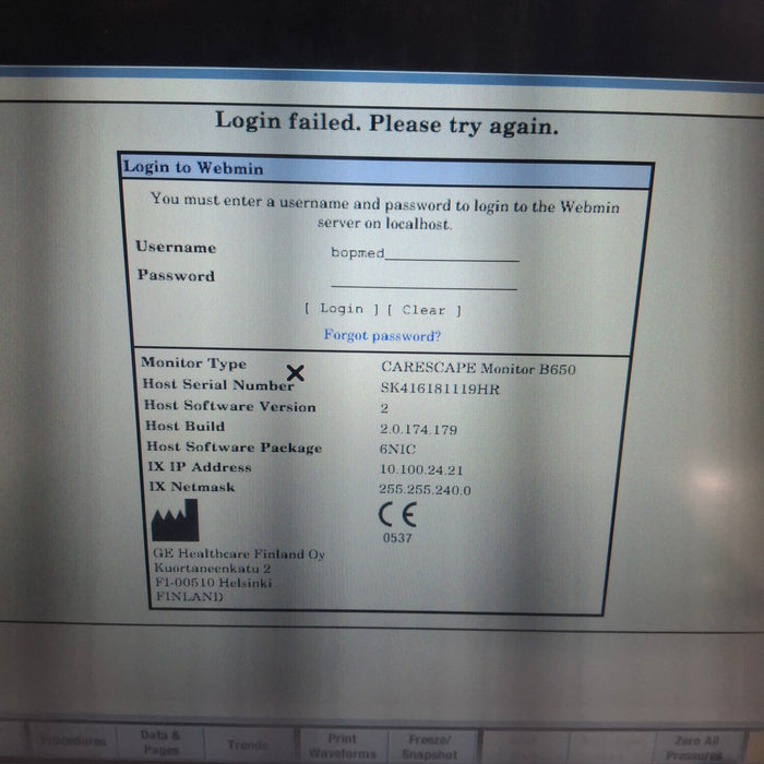 GE Healthcare GE Healthcare Carescape B650 Neonatal Care Patient Monitor Patient Monitors reLink Medical