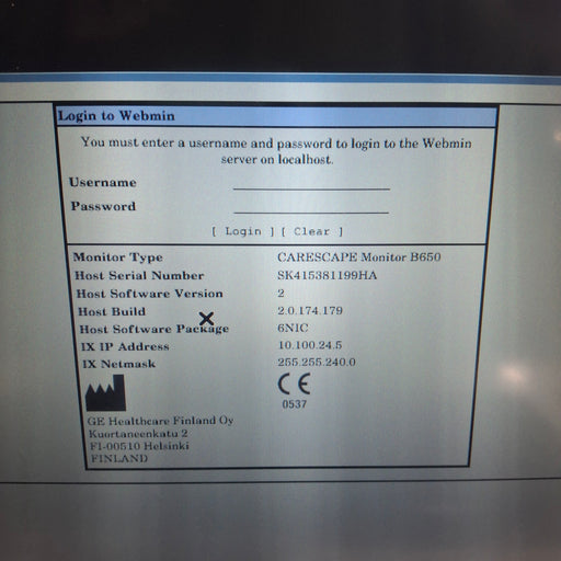 GE Healthcare GE Healthcare Carescape B650 Neonatal Care Patient Monitor Patient Monitors reLink Medical