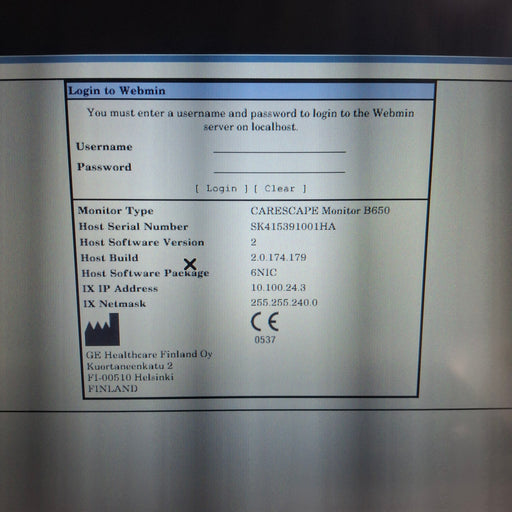 GE Healthcare GE Healthcare Carescape B650 Neonatal Care Patient Monitor Patient Monitors reLink Medical