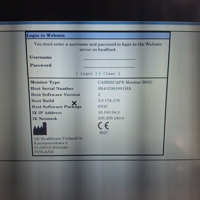 GE Healthcare GE Healthcare Carescape B650 Neonatal Care Patient Monitor Patient Monitors reLink Medical