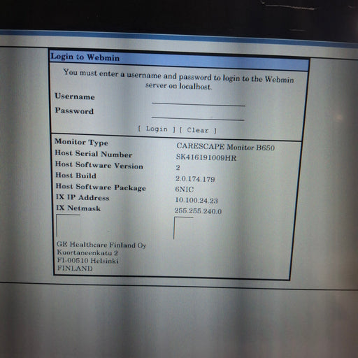 GE Healthcare GE Healthcare Carescape B650 Neonatal Care Patient Monitor Patient Monitors reLink Medical