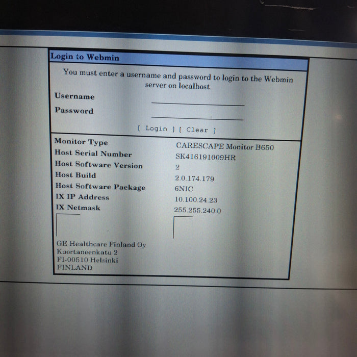 GE Healthcare GE Healthcare Carescape B650 Neonatal Care Patient Monitor Patient Monitors reLink Medical