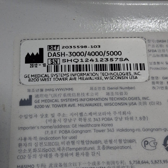 GE Healthcare GE Healthcare Dash 3000 - GE/Nellcor SpO2 Patient Monitor Patient Monitors reLink Medical