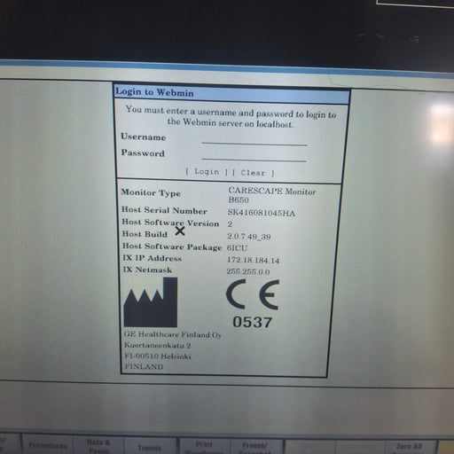 GE Healthcare GE Healthcare Carescape B650 Critical Care Patient Monitor Patient Monitors reLink Medical