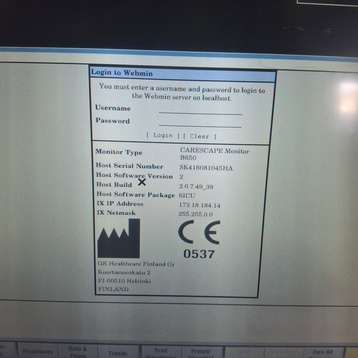 GE Healthcare GE Healthcare Carescape B650 Critical Care Patient Monitor Patient Monitors reLink Medical