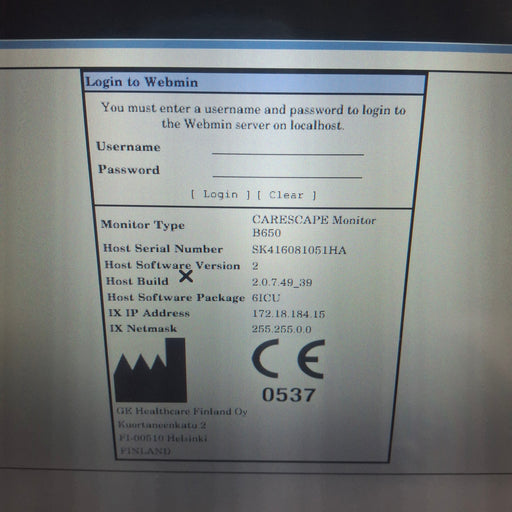 GE Healthcare GE Healthcare Carescape B650 Critical Care Patient Monitor Patient Monitors reLink Medical