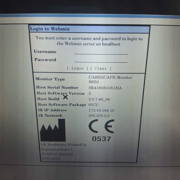 GE Healthcare GE Healthcare Carescape B650 Critical Care Patient Monitor Patient Monitors reLink Medical