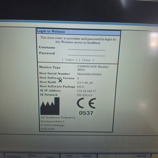 GE Healthcare GE Healthcare Carescape B650 Critical Care Patient Monitor Patient Monitors reLink Medical