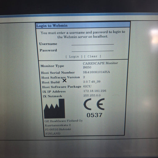 GE Healthcare GE Healthcare Carescape B650 Critical Care Patient Monitor Patient Monitors reLink Medical