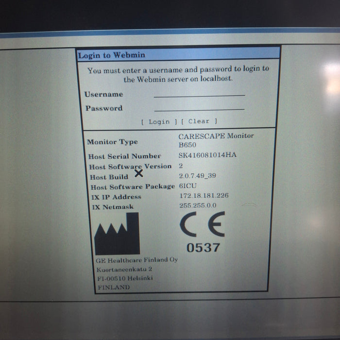 GE Healthcare GE Healthcare Carescape B650 Critical Care Patient Monitor Patient Monitors reLink Medical