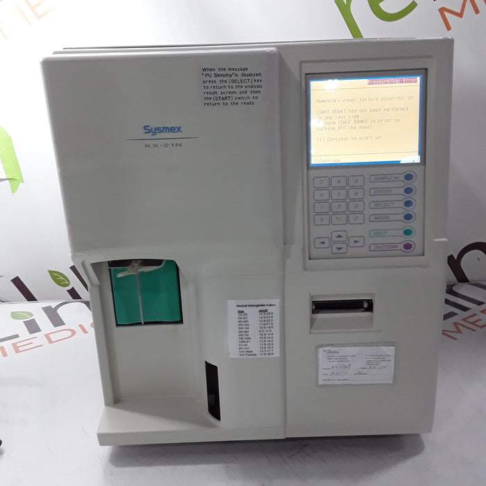 Sysmex Sysmex KX-21N Blood Analyzer Clinical Lab reLink Medical