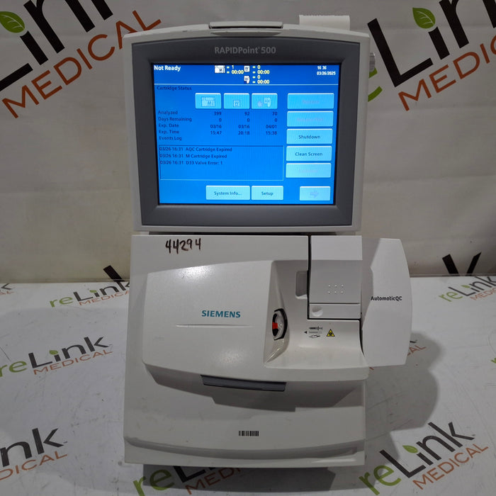 Siemens Siemens Rapidpoint 500 Blood Gas Analyzer Clinical Lab reLink Medical