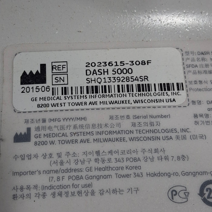 GE Healthcare GE Healthcare Dash 5000 - GE/Nellcor SpO2 Patient Monitor Patient Monitors reLink Medical