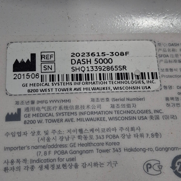 GE Healthcare GE Healthcare Dash 5000 - GE/Nellcor SpO2 Patient Monitor Patient Monitors reLink Medical