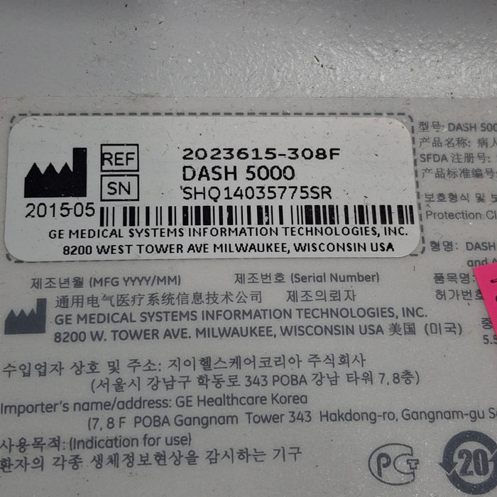 GE Healthcare GE Healthcare Dash 5000 - GE/Nellcor SpO2 Patient Monitor Patient Monitors reLink Medical