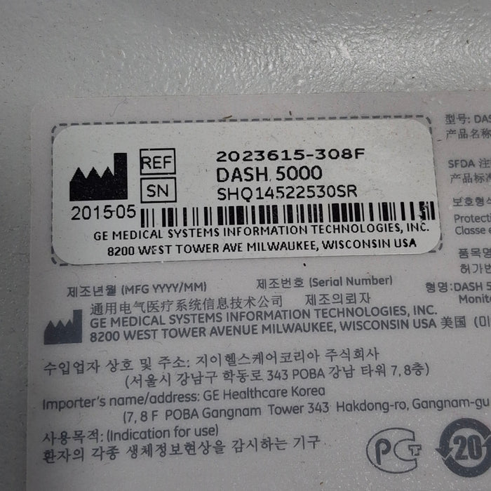 GE Healthcare GE Healthcare Dash 5000 - GE/Nellcor SpO2 Patient Monitor Patient Monitors reLink Medical