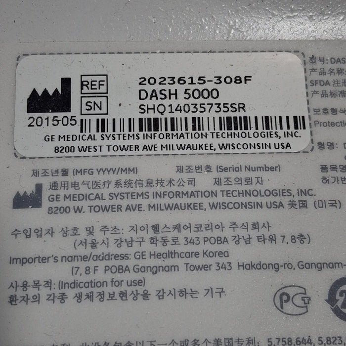 GE Healthcare GE Healthcare Dash 5000 - GE/Nellcor SpO2 Patient Monitor Patient Monitors reLink Medical