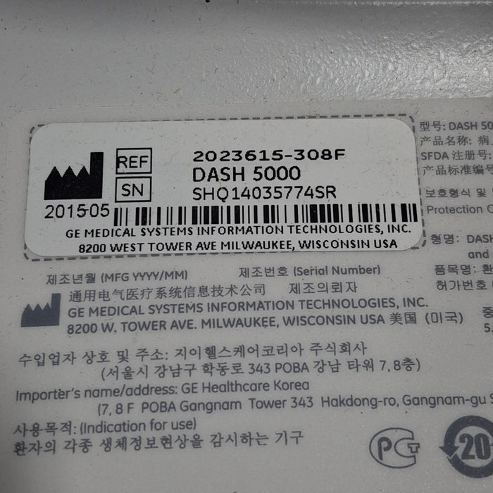 GE Healthcare GE Healthcare Dash 5000 - GE/Nellcor SpO2 Patient Monitor Patient Monitors reLink Medical