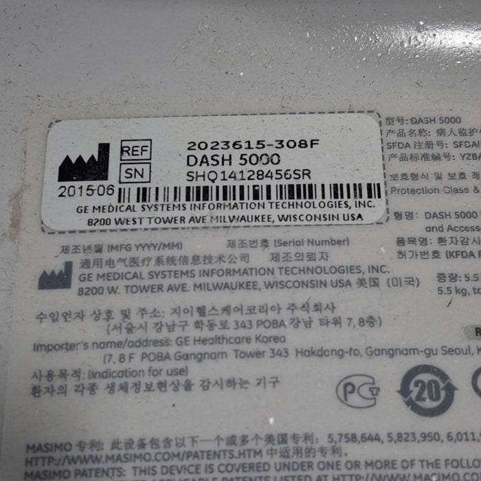 GE Healthcare GE Healthcare Dash 5000 - GE/Nellcor SpO2 Patient Monitor Patient Monitors reLink Medical