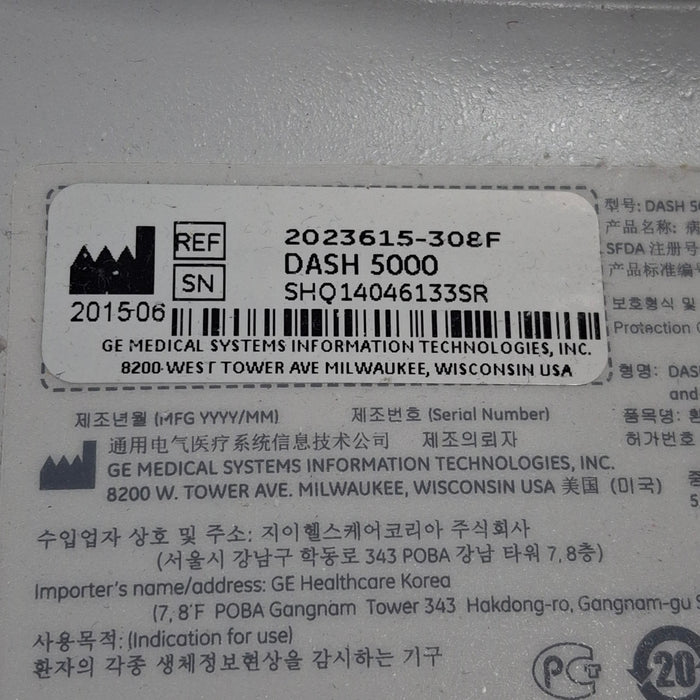 GE Healthcare GE Healthcare Dash 5000 - GE/Nellcor SpO2 Patient Monitor Patient Monitors reLink Medical