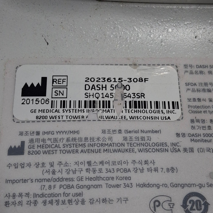 GE Healthcare GE Healthcare Dash 5000 - GE/Nellcor SpO2 Patient Monitor Patient Monitors reLink Medical