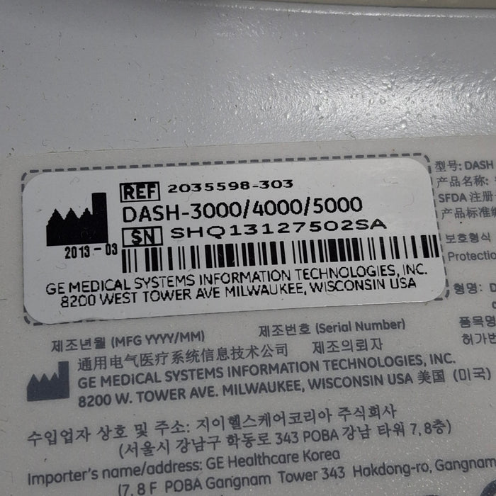 GE Healthcare GE Healthcare Dash 5000 - GE/Nellcor SpO2 Patient Monitor Patient Monitors reLink Medical