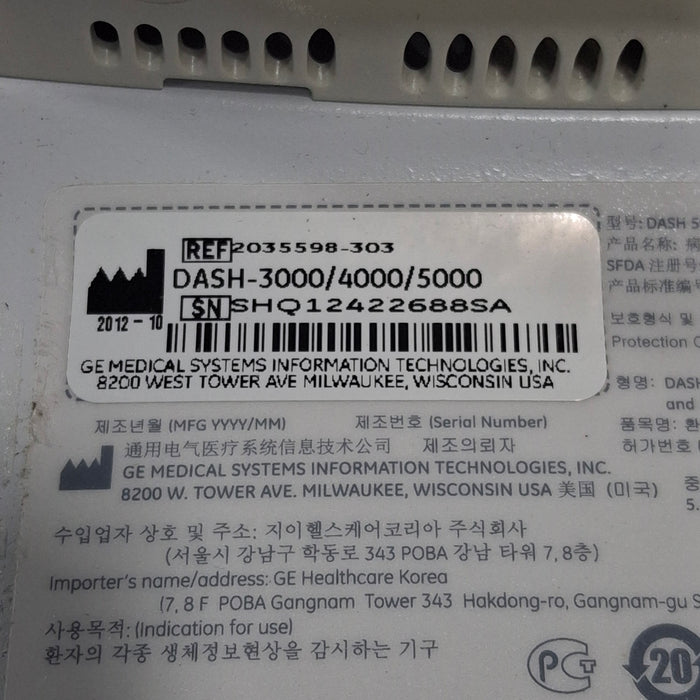 GE Healthcare GE Healthcare Dash 5000 - GE/Nellcor SpO2 Patient Monitor Patient Monitors reLink Medical