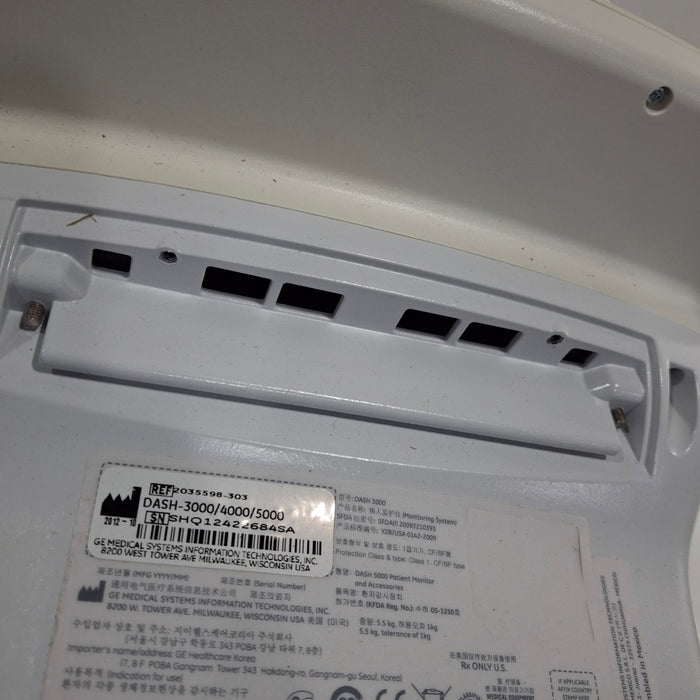 GE Healthcare Dash 5000 - GE/Nellcor SpO2 Patient Monitor
